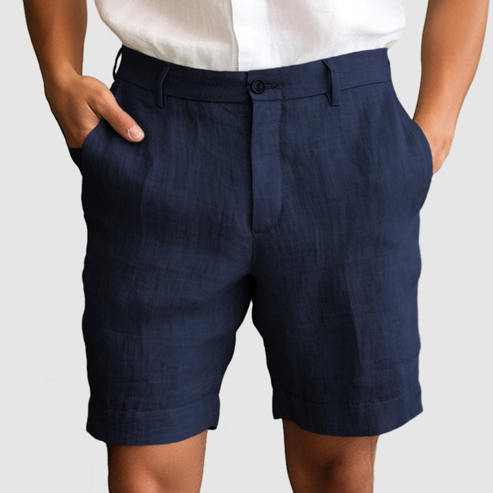 Lässige Herrenshorts aus Baumwolle und Leinen