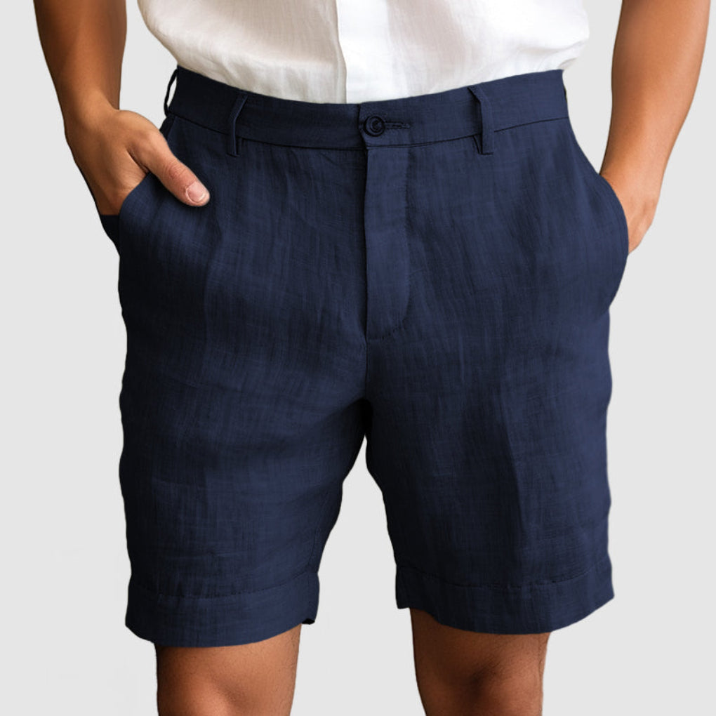 Herre Casual Bomull Lin Shorts