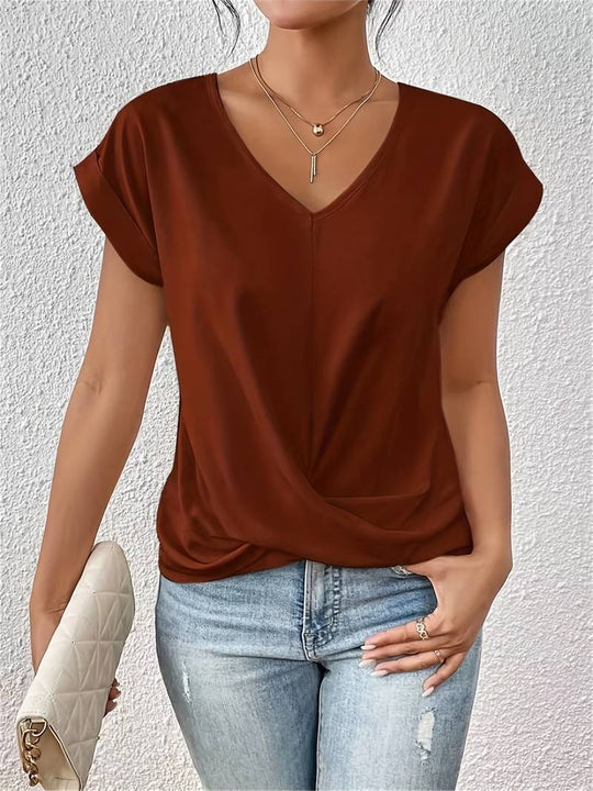 Lässiges kurzärmeliges T-Shirt für Frauen