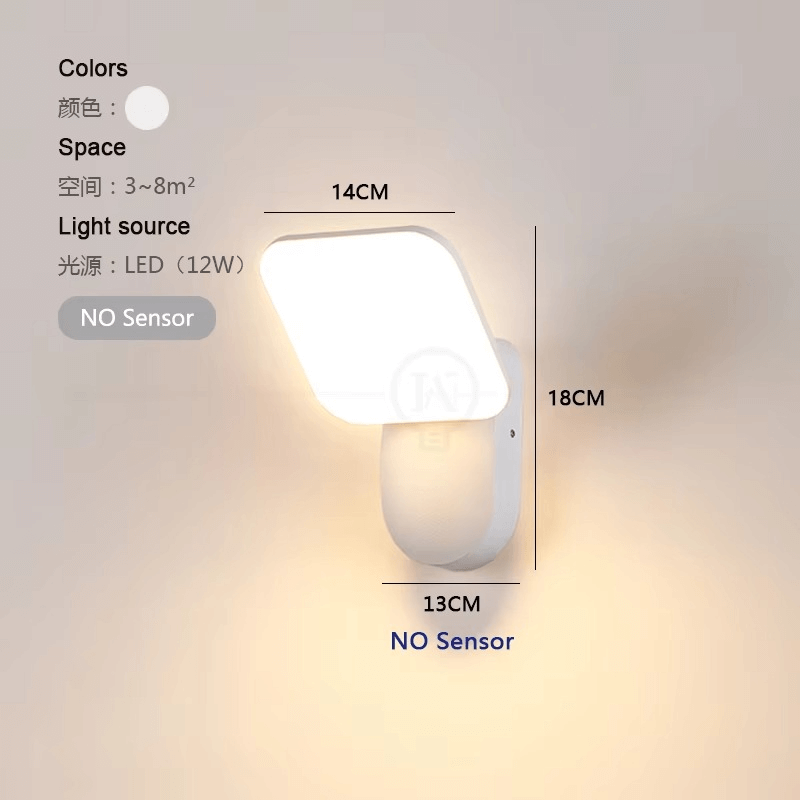 Smart LED-vegglampe med bevegelsessensor