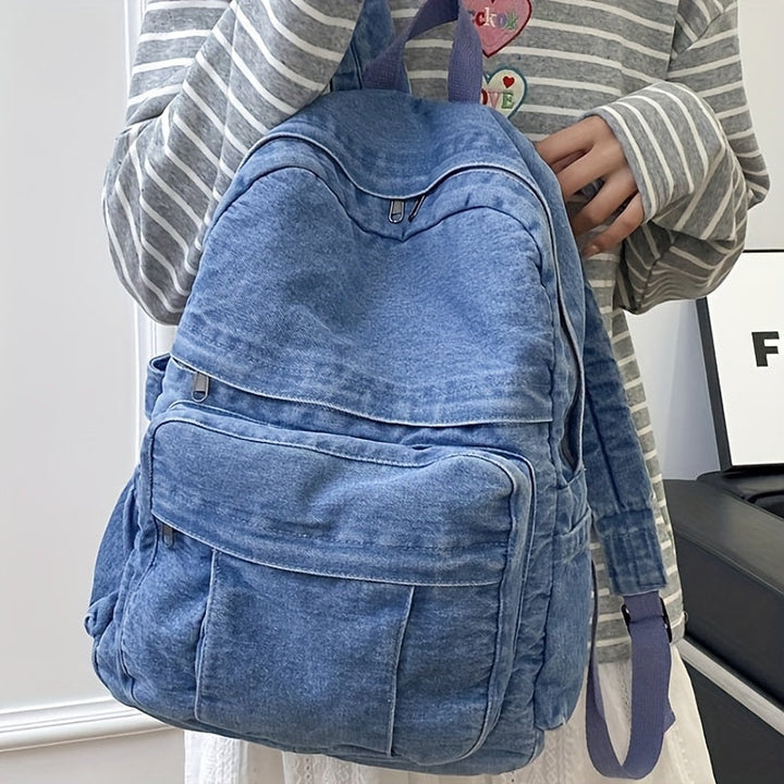 Ryggsekk i denim, unisex