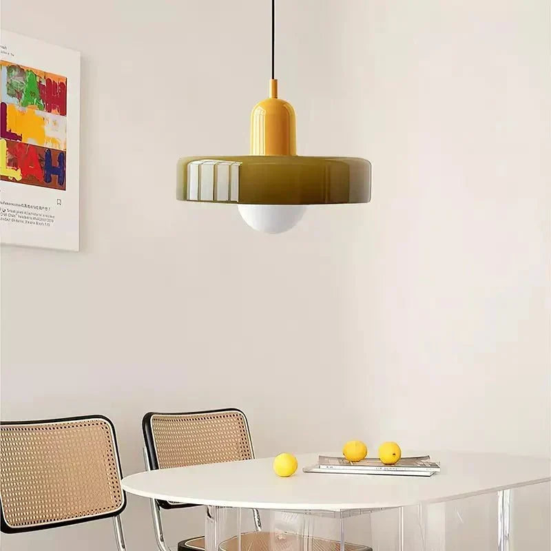 Geometrisk Bauhaus-Taklampe i Glass
