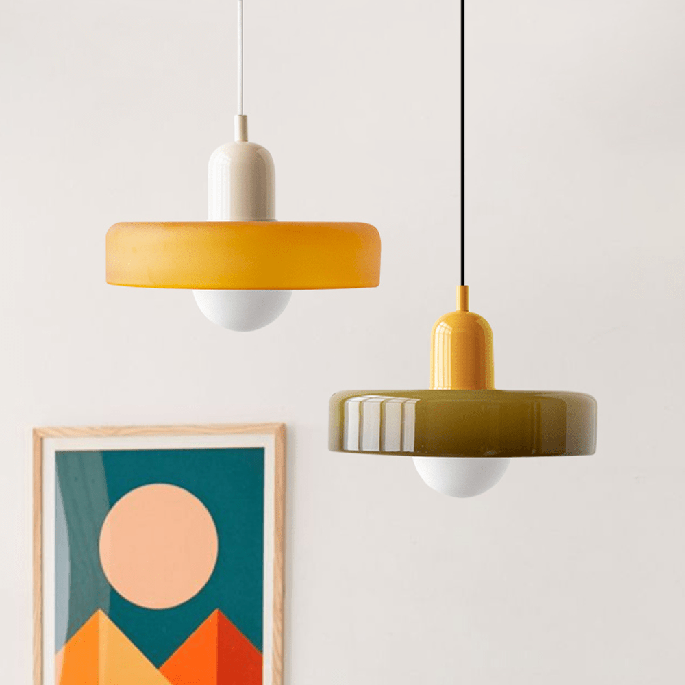 Geometrisk Bauhaus-Taklampe i Glass