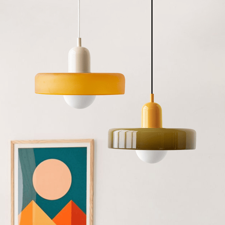Geometrisk Bauhaus-Taklampe i Glass