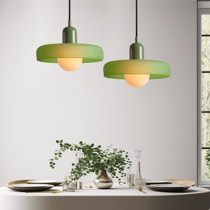 Geometrisk Bauhaus-Taklampe i Glass
