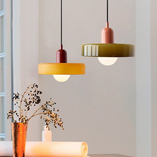 Geometrisk Bauhaus-Taklampe i Glass
