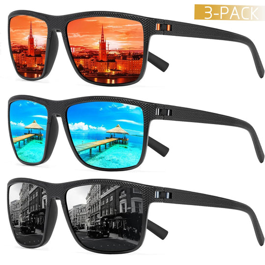 Polariserte solbriller 3-pack | UV-beskyttelse