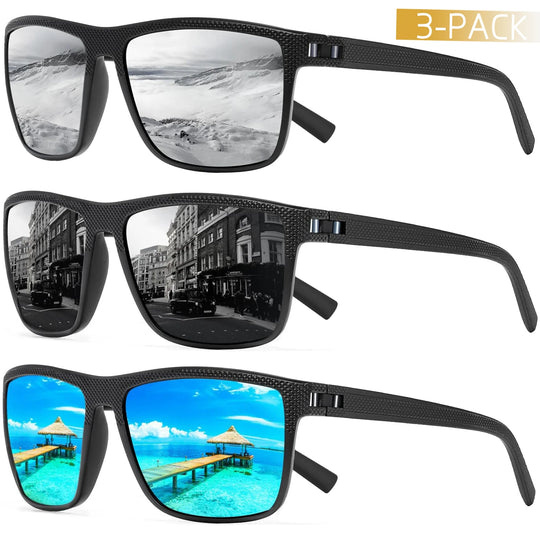 Polariserte solbriller 3-pack | UV-beskyttelse