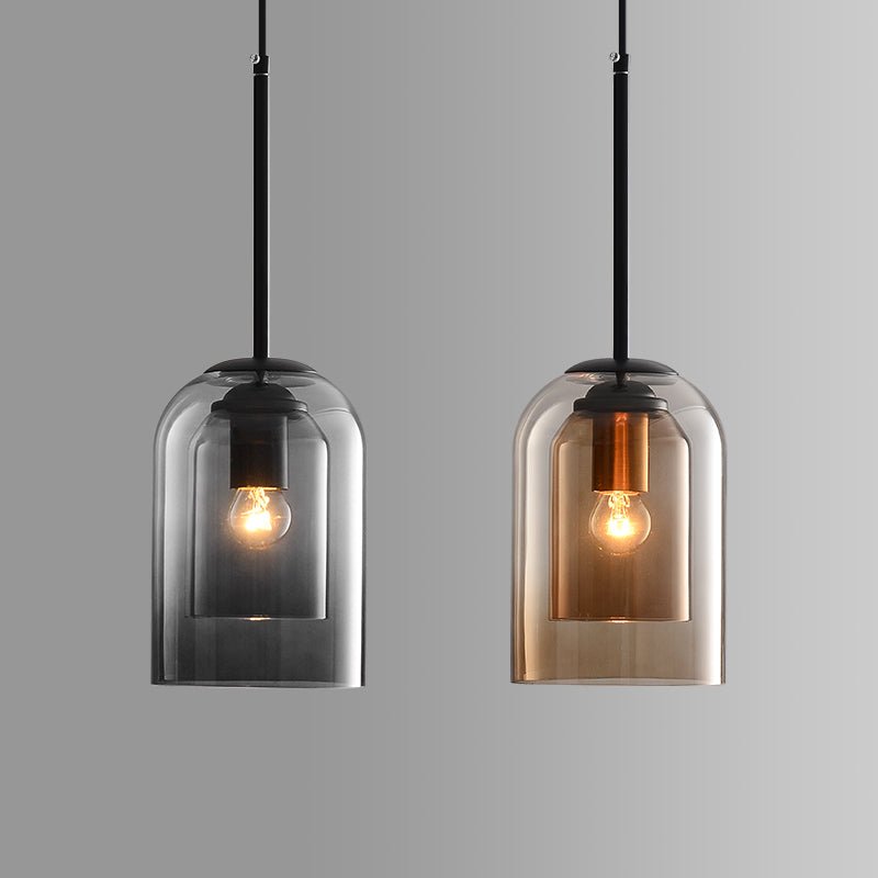 Elegant lysekrone i dobbelt glass - AuraGlas