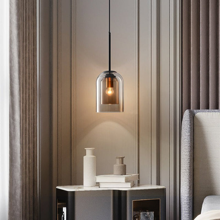 Elegant lysekrone i dobbelt glass - AuraGlas