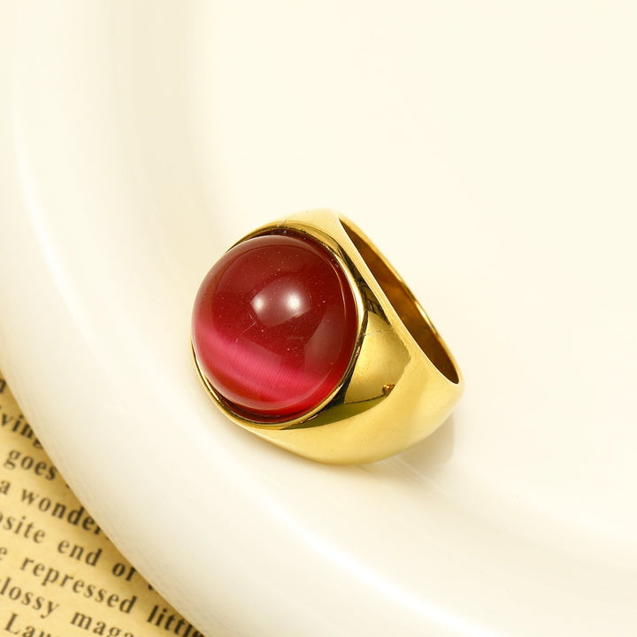 Ring med Stor Tigerøye-stein – Liora