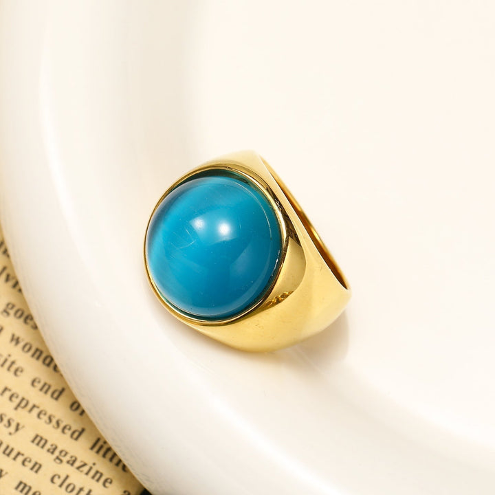 Ring med Stor Tigerøye-stein – Liora