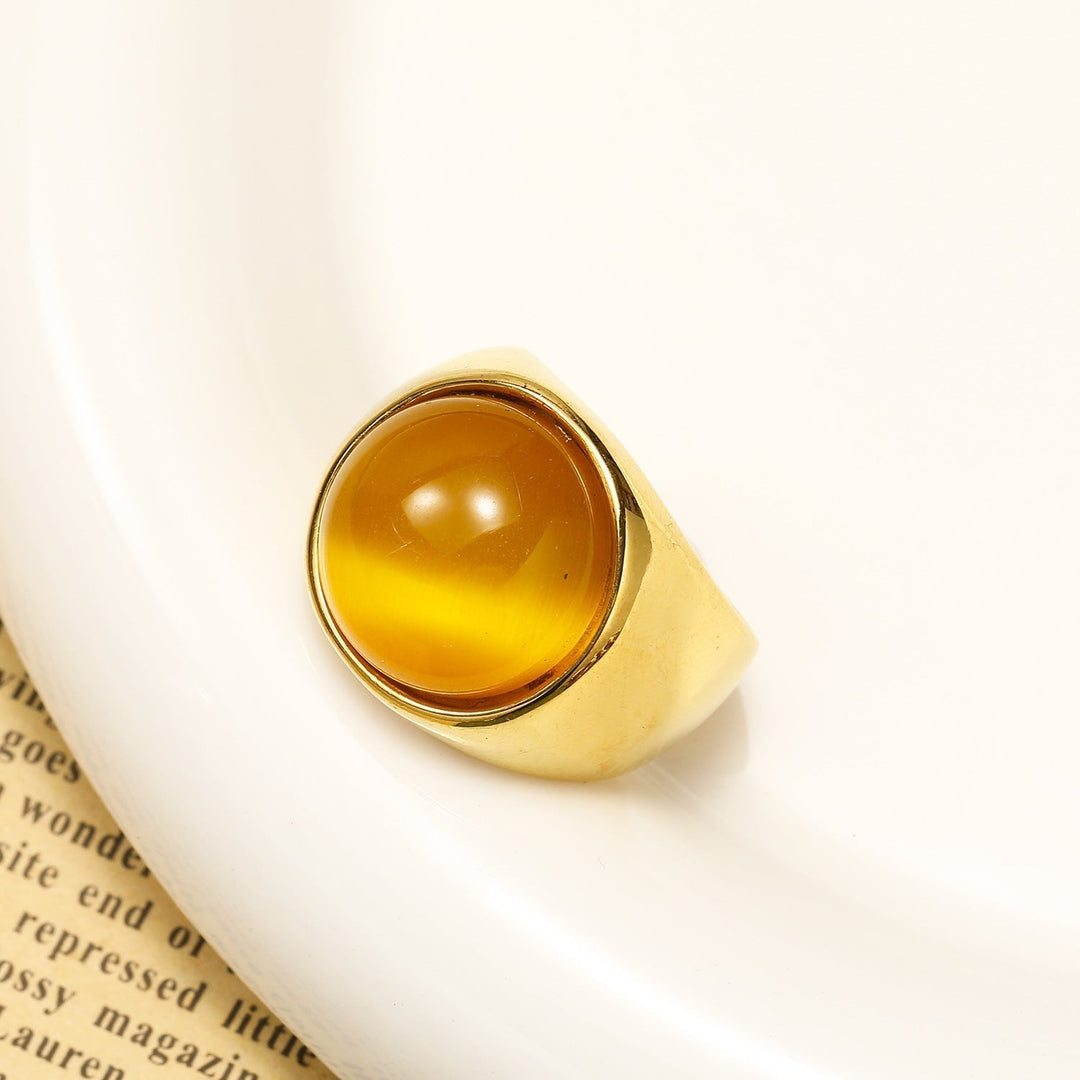 Ring med Stor Tigerøye-stein – Liora