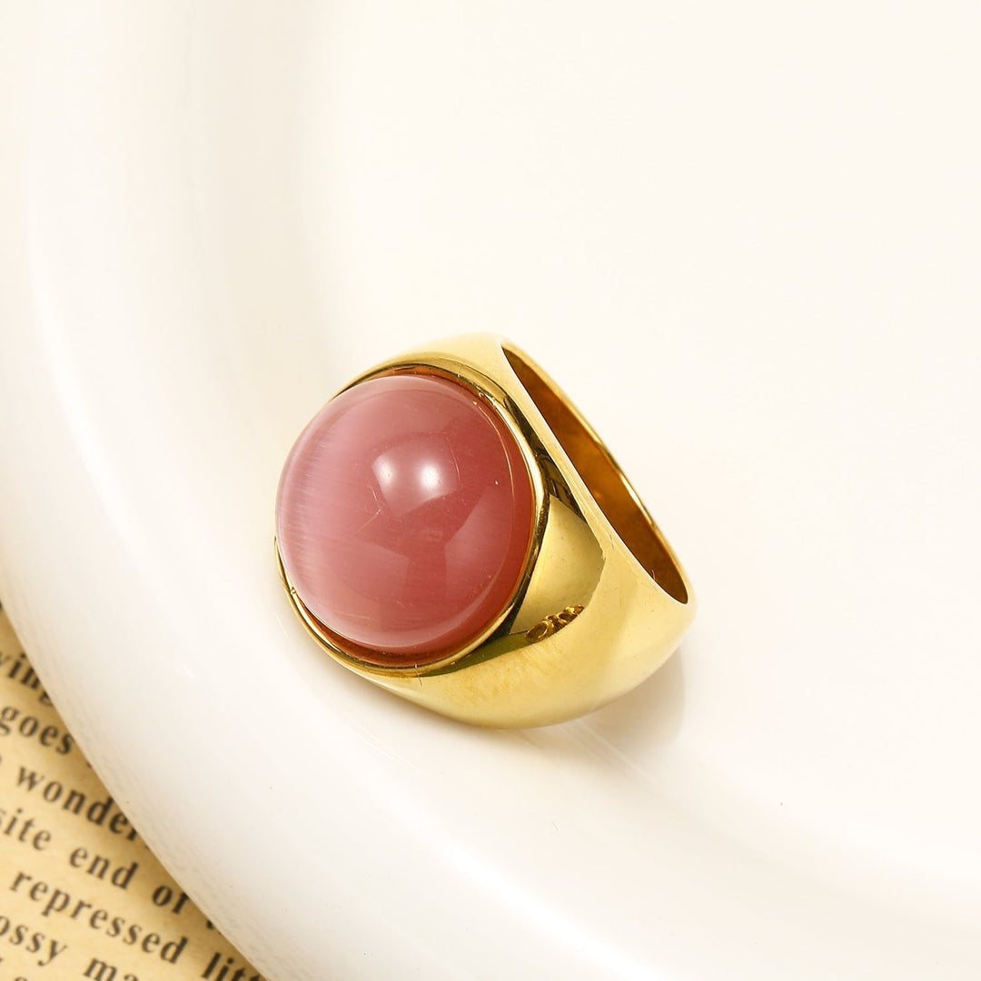 Ring med Stor Tigerøye-stein – Liora