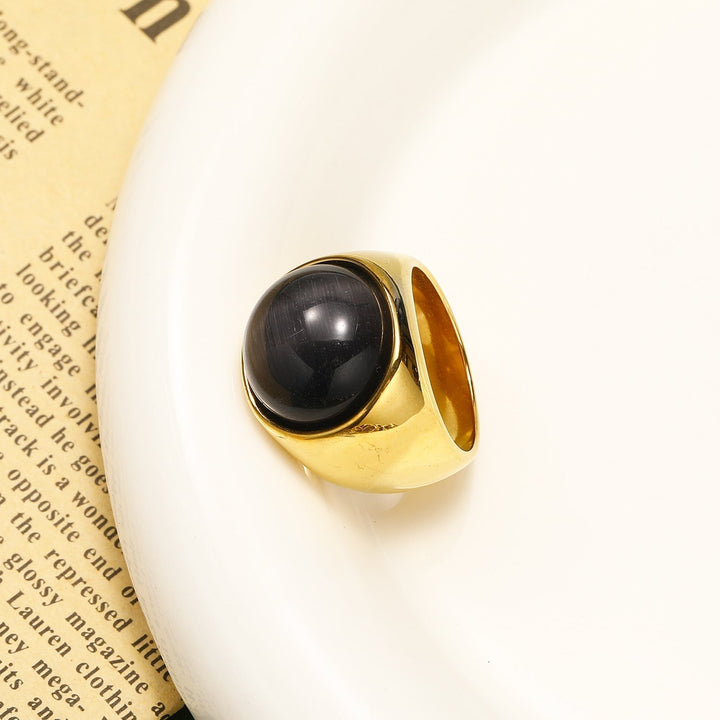 Ring med Stor Tigerøye-stein – Liora