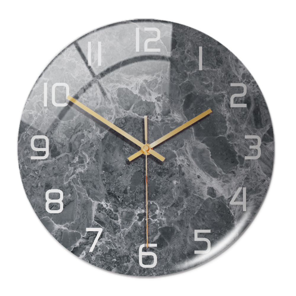 Elegant veggklokke med marmoreffekt – MarbleTime