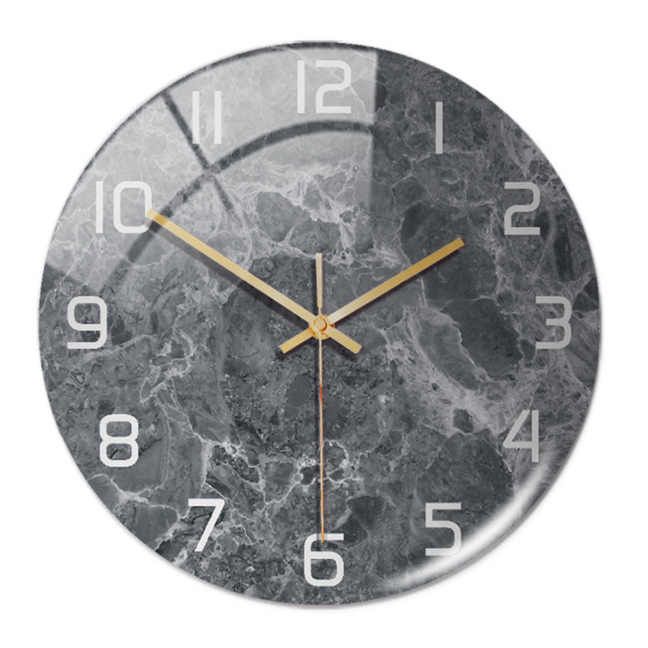 Elegant veggklokke med marmoreffekt – MarbleTime