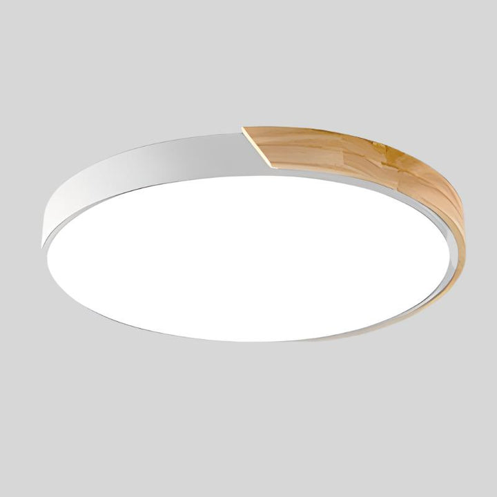 Rund Nordic Macaron-taklampe i tre