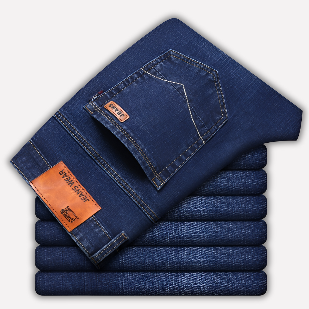 Herrejeans med rette ben – slitesterk denim