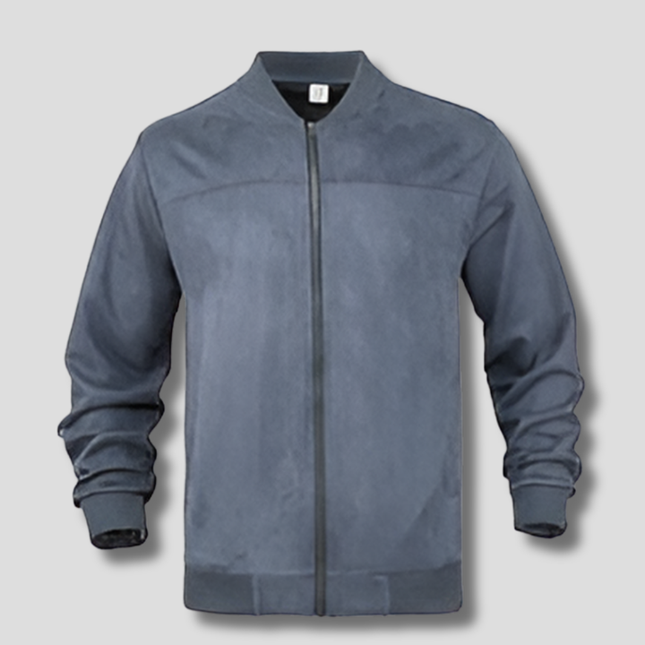 Retro semsket skinnjakke for menn