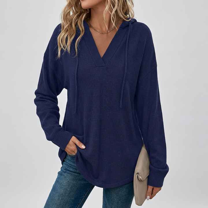 V-Hals Oversized Hettegenser