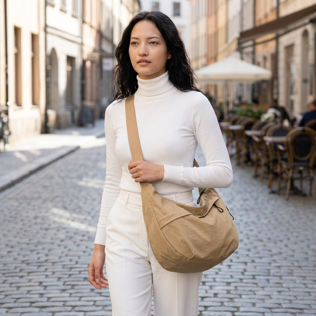 Kvinners Crescent Crossbody Veske