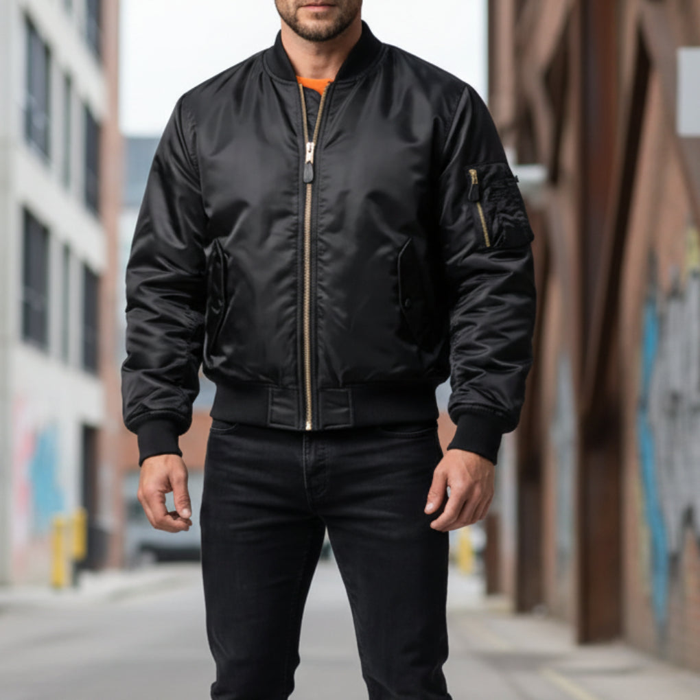 Kvinnes Unisex Klassisk Bomberjakke