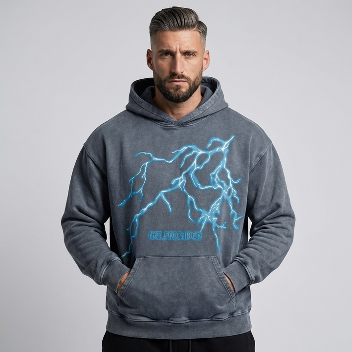 Unisex Oversized Grafisk Hettegenser 3D Trykk