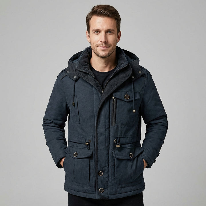 Vinterjakke med flere lommer for menn – allsidig design i kaldt vær