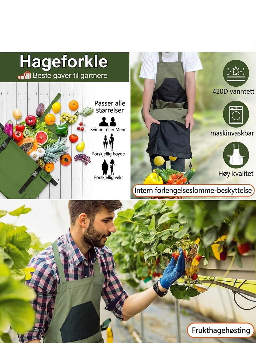 Hageforkle med lommer