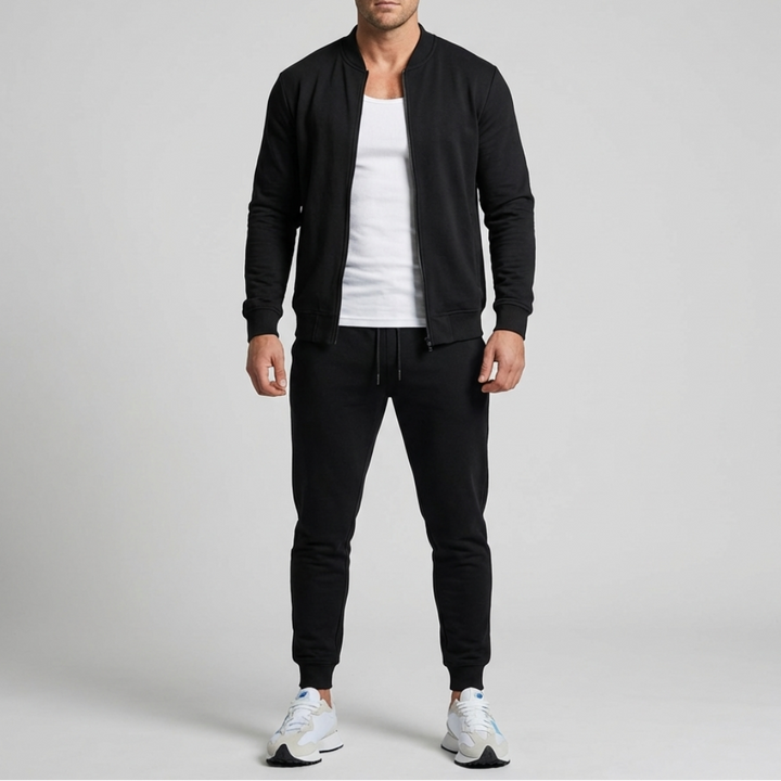 Herre Zip-Up Jakke og Bukse Sett