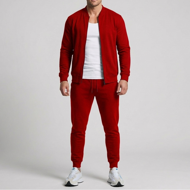 Herre Zip-Up Jakke og Bukse Sett