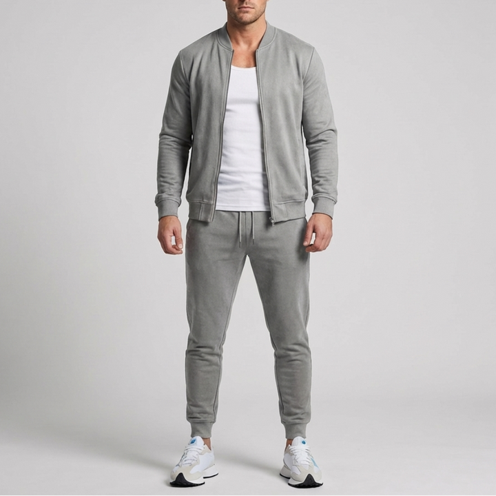 Herre Zip-Up Jakke og Bukse Sett