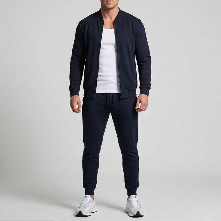 Herre Zip-Up Jakke og Bukse Sett