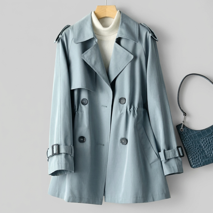 Klassisk Dobbeltradet Trenchcoat for Damer