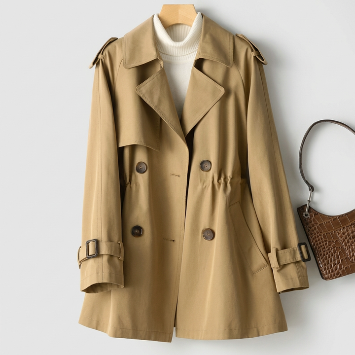 Klassisk Dobbeltradet Trenchcoat for Damer