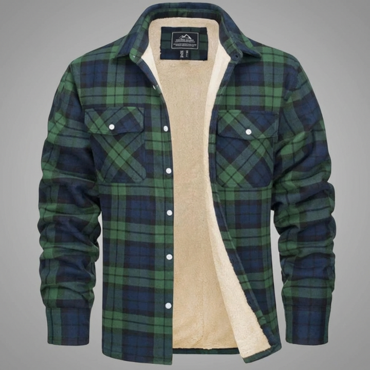 Fleece-Fôret Rutet Jakke