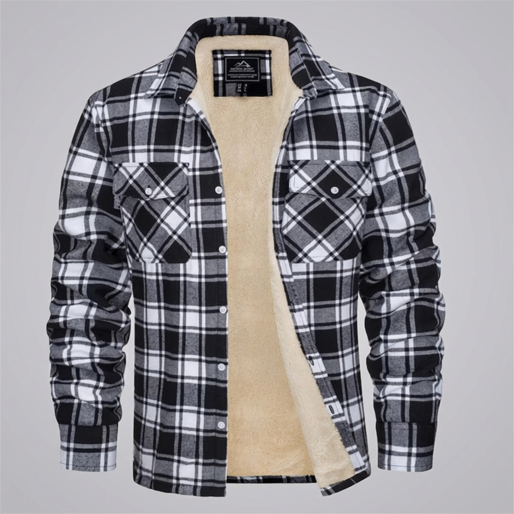 Fleece-Fôret Rutet Jakke