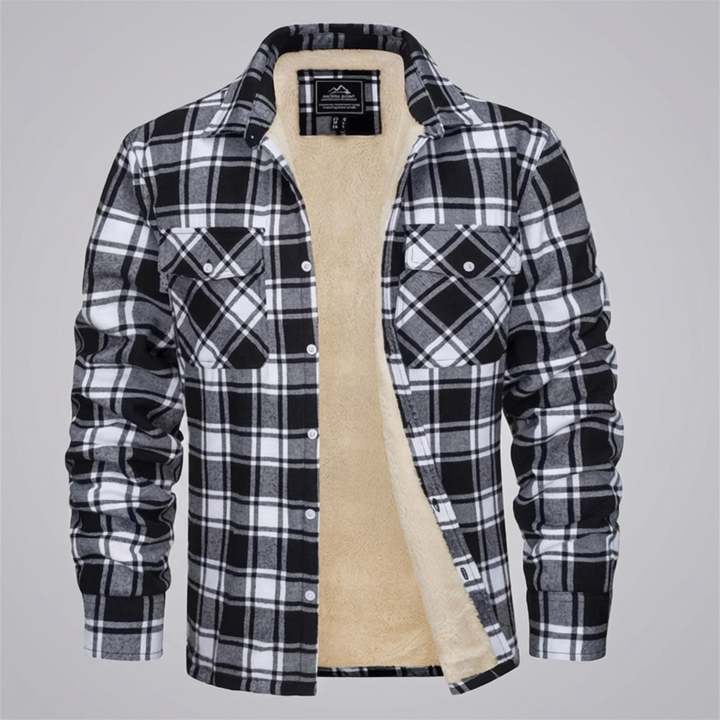 Fleece-Fôret Rutet Jakke