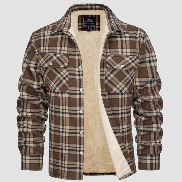 Fleece-Fôret Rutet Jakke