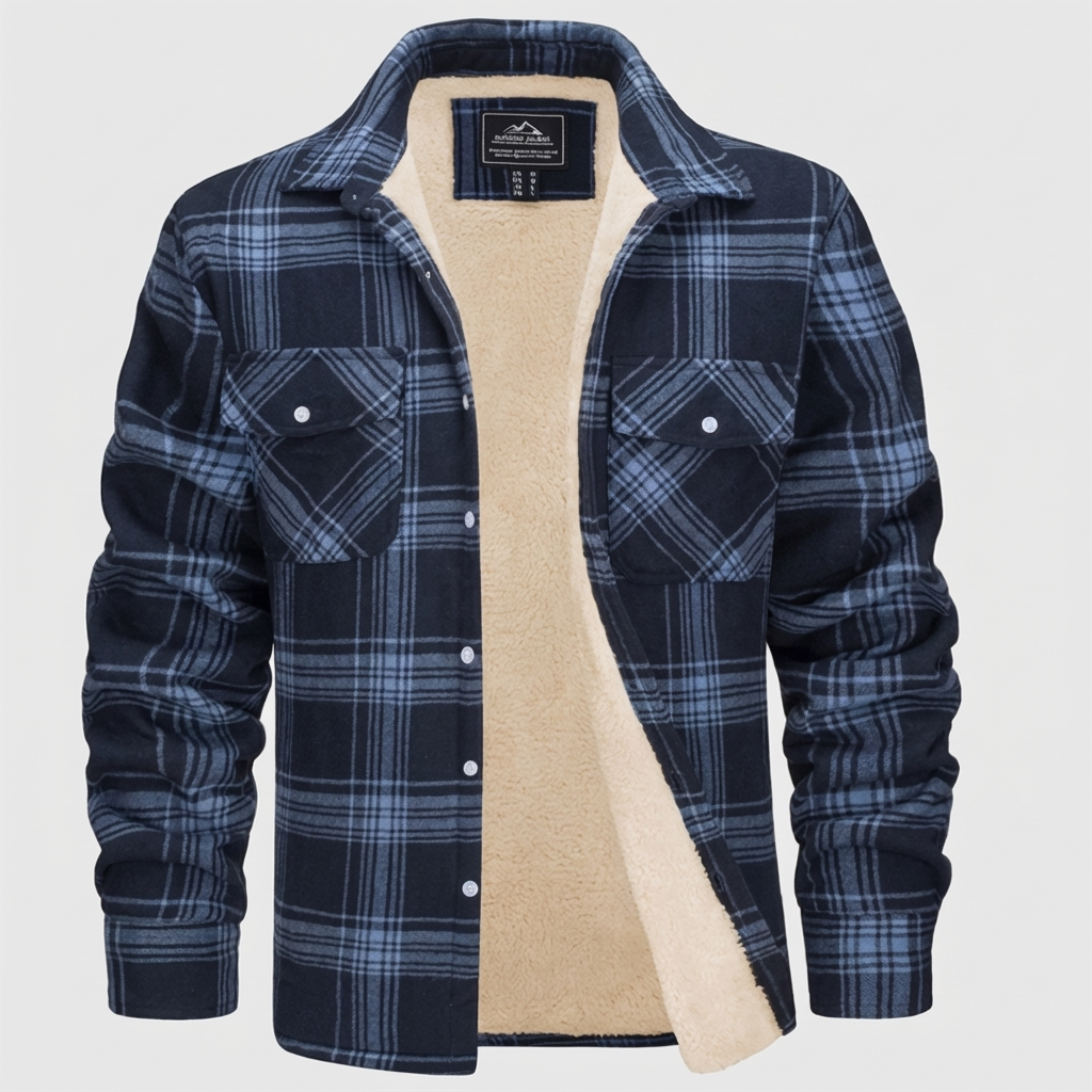 Fleece-Fôret Rutet Jakke