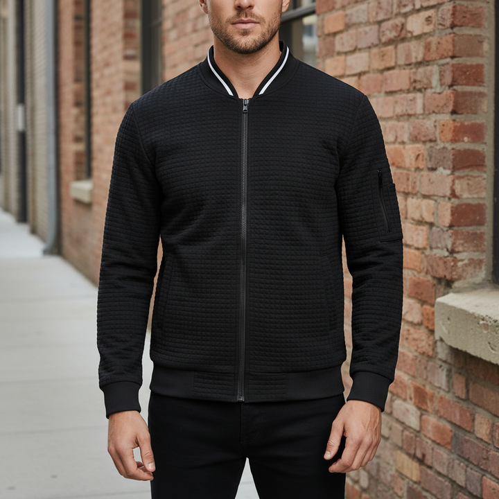 Komfortabel og Varm Menns Zip-Up Genser