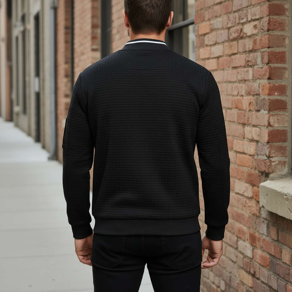 Komfortabel og Varm Menns Zip-Up Genser