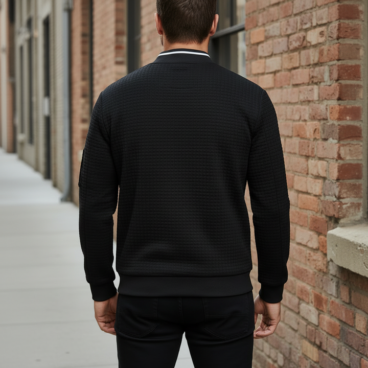 Komfortabel og Varm Menns Zip-Up Genser