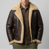 Shearling saueskinn flyjakke