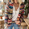 Strikket Fargerik Cardigan