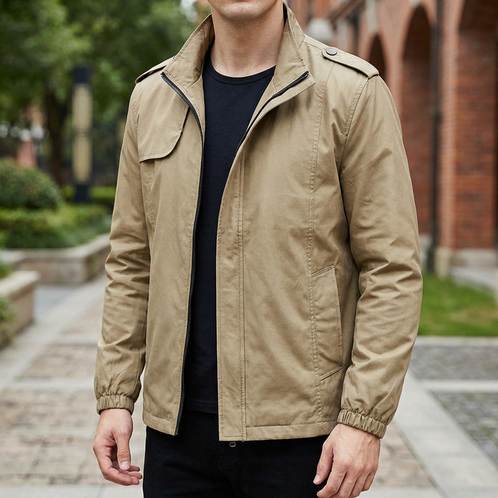 Menns Zip-Up Hverdag Jakke