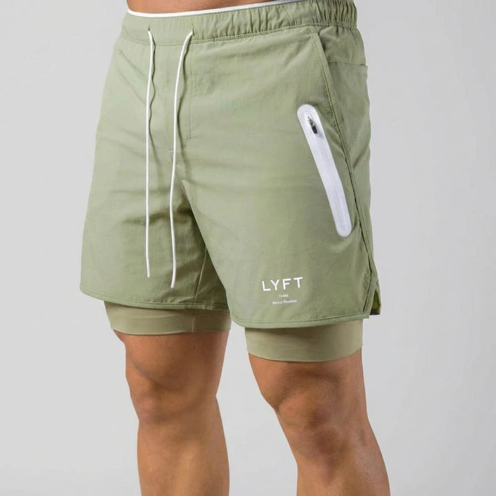 2-i-1 Sport- og Treningsshorts Herrer