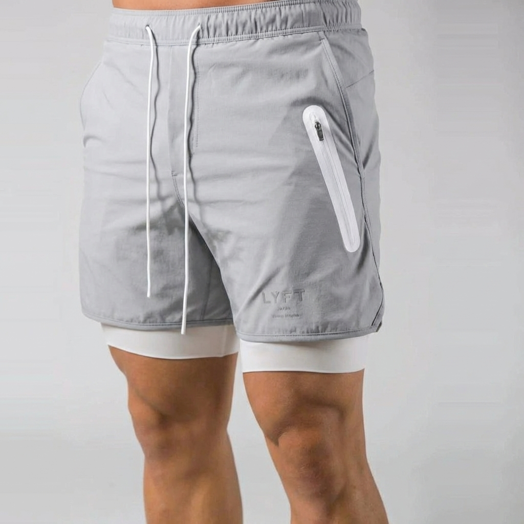 2-i-1 Sport- og Treningsshorts Herrer