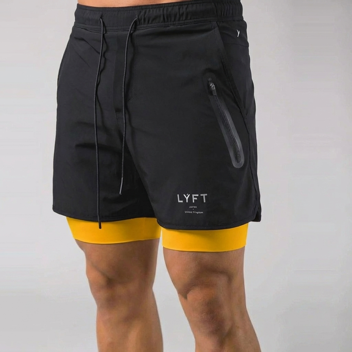 2-i-1 Sport- og Treningsshorts Herrer